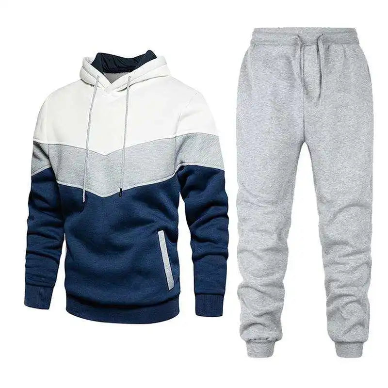 2023 New Men's Autumn Winter Sets Zipper Hoodie+pants Pieces Casual Tracksuit Male Sportswear Brand Clothing Sweat Suit