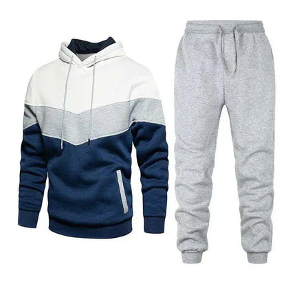 2023 New Men's Autumn Winter Sets Zipper Hoodie+pants Pieces Casual Tracksuit Male Sportswear Brand Clothing Sweat Suit