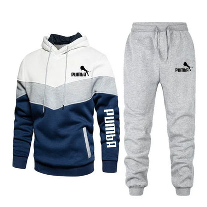 2023 New Men's Autumn Winter Sets Zipper Hoodie+pants Pieces Casual Tracksuit Male Sportswear Brand Clothing Sweat Suit