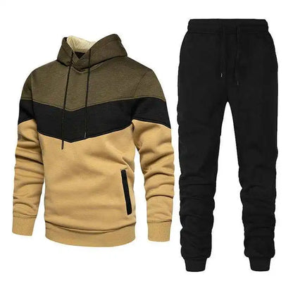 2023 New Men's Autumn Winter Sets Zipper Hoodie+pants Pieces Casual Tracksuit Male Sportswear Brand Clothing Sweat Suit