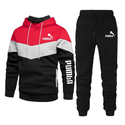 2023 New Men's Autumn Winter Sets Zipper Hoodie+pants Pieces Casual Tracksuit Male Sportswear Brand Clothing Sweat Suit