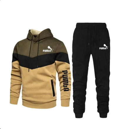 2023 New Men's Autumn Winter Sets Zipper Hoodie+pants Pieces Casual Tracksuit Male Sportswear Brand Clothing Sweat Suit
